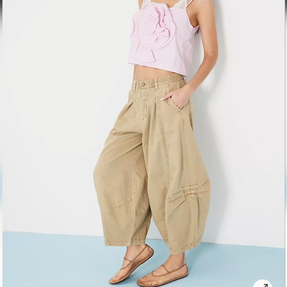 Free People *RARE* Sophie Chino Wide Leg Balloon Pants EUC
